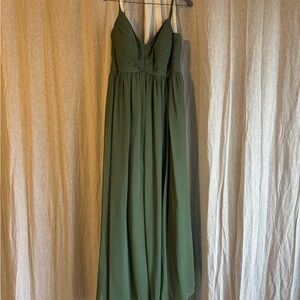 Azazie Forest Green Maxi Dress